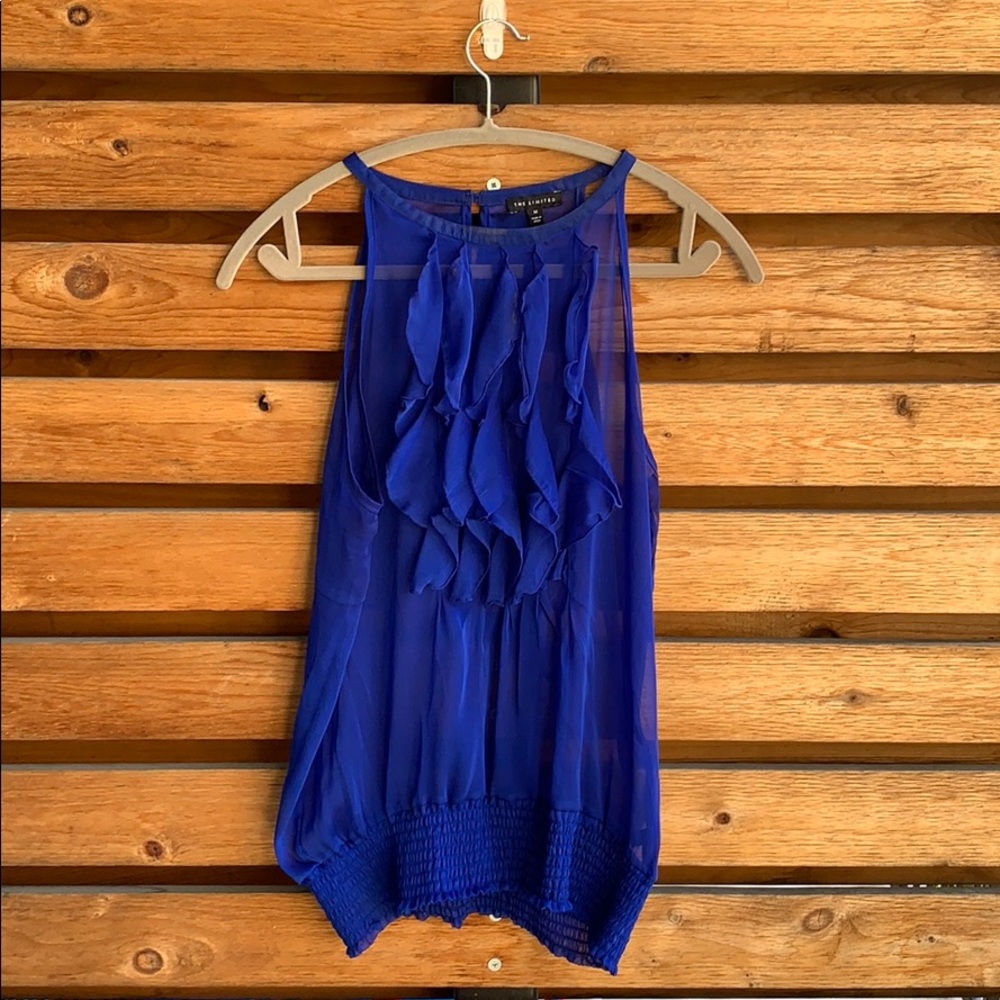 The Limited blue sheer tank top